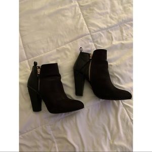 Black heeled booties